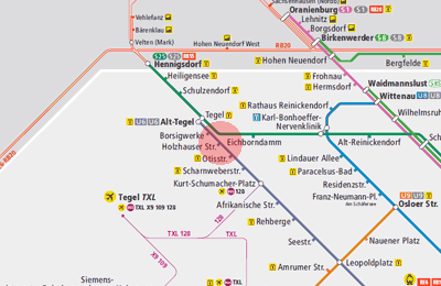 Holzhauser Strasse station map