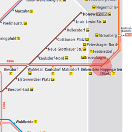 Hoppegarten station map