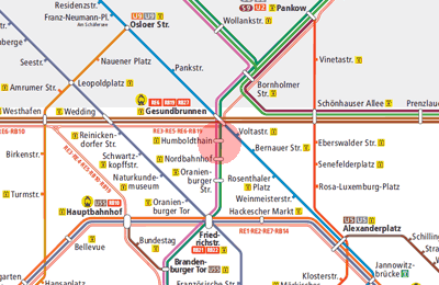 Humboldthain station map
