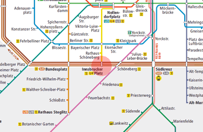 Innsbrucker Platz station map