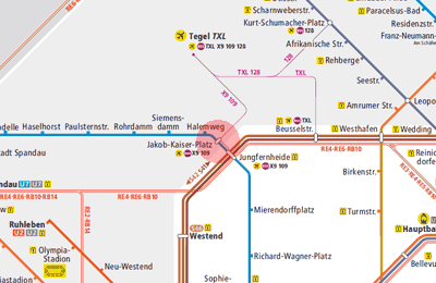 Jakob-Kaiser-Platz station map