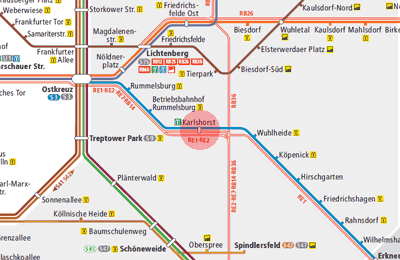Karlshorst station map