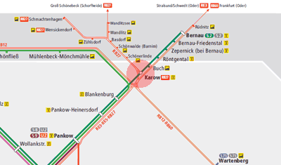 Karow station map