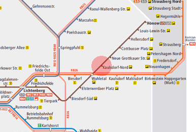 Kaulsdorf Nord station map