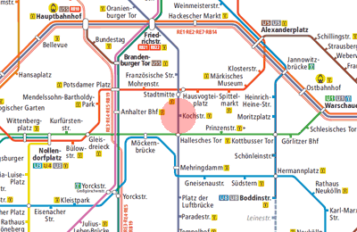 Kochstrasse station map
