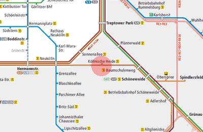 Kollnische Heide station map