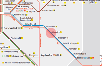 Kopenick station map