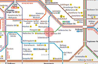 Kottbusser Tor station map