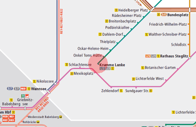 Krumme Lanke station map