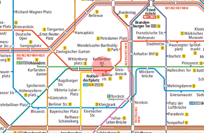 Kurfurstenstrasse station map