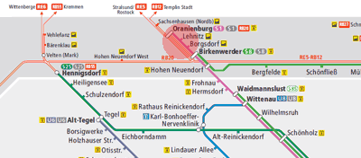 Lehnitz station map