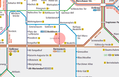 Leinestrasse station map