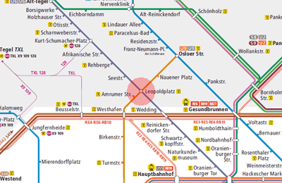 Leopoldplatz station map