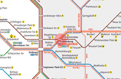 Lichtenberg station map