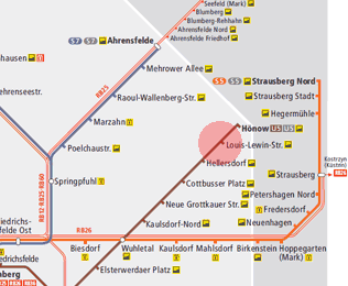 Louis-Lewin-Strasse station map