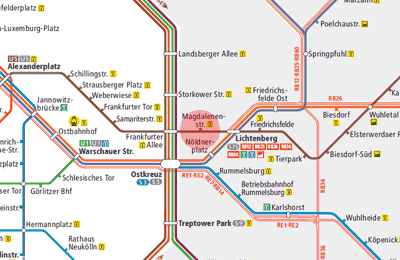 Magdalenenstrasse station map