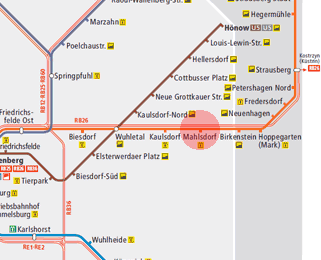 Mahlsdorf station map