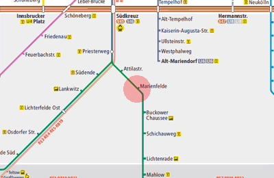 Marienfelde station map