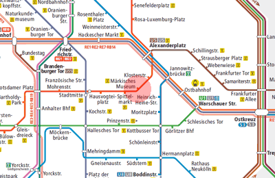 Markisches Museum station map