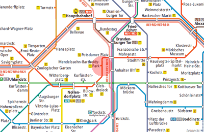 Mendelssohn-Bartholdy-Park station map