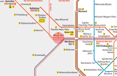 Messe Sud station map