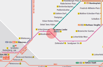 Mexikoplatz station map