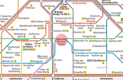 Mockernbrucke station map