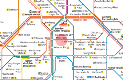 Mohrenstrasse station map