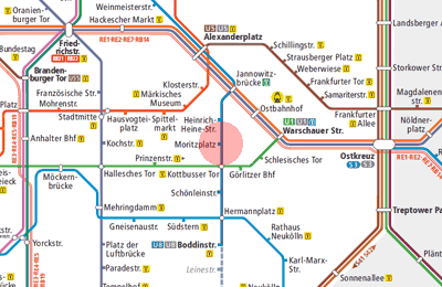 Moritzplatz station map