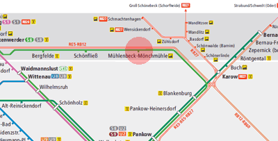 Muhlenbeck-Monchmuhle station map