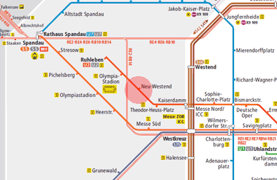 Neu-Westend station map