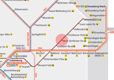 Neue Grottkauer Strasse station map
