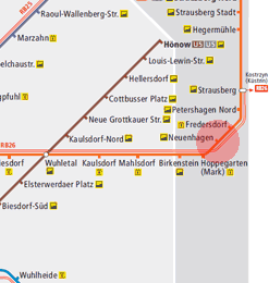 Neuenhagen station map