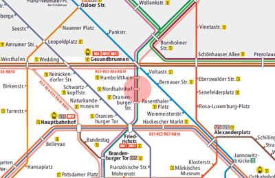 Nordbahnhof station map