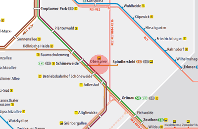 Oberspree station map