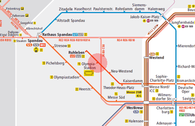 Olympia-Stadion station map