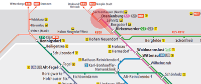 Oranienburg station map