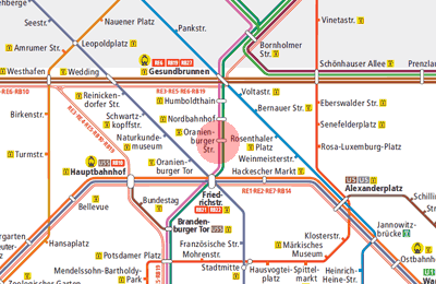 Oranienburger Strasse station map