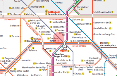 Oranienburger Tor station map