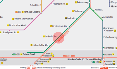 Osdorfer Strasse station map