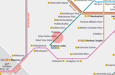 Oskar-Helene-Heim station map
