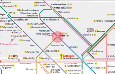 Osloer Strasse station map