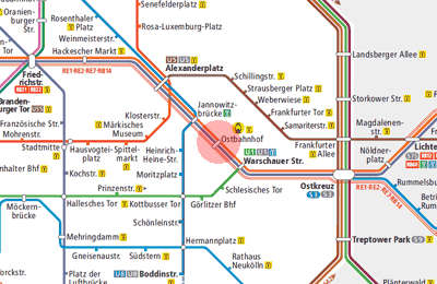Ostbahnhof station map
