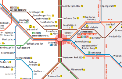 Ostkreuz station map