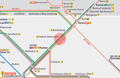 Pankow-Heinersdorf station map