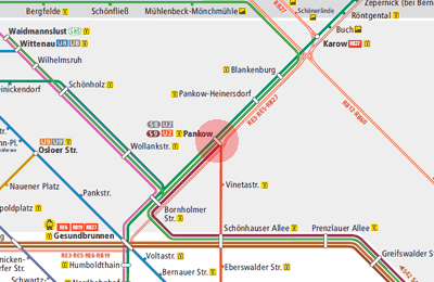 Pankow station map