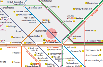 Pankstrasse station map
