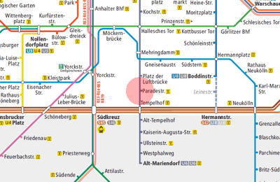 Paradestrasse station map