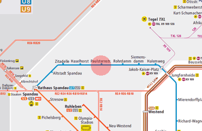 Paulsternstrasse station map