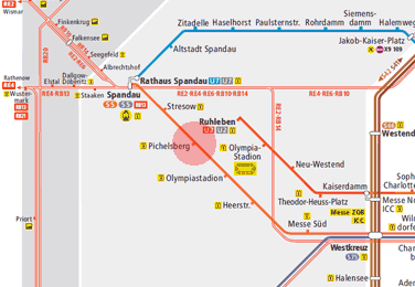 Pichelsberg station map